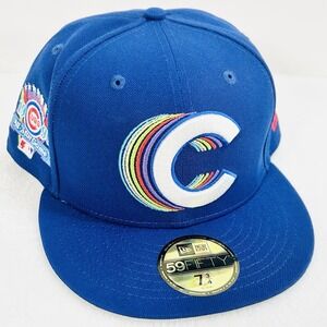 New Era Chicago Cubs Rainbow‎ All Star Game 59FIFTY Fitted Hat Cap 7 3/4 Blue